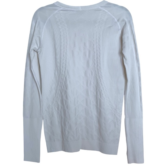 Lululemon Rest Less Textured Long Sleeve Crewneck Tee in Heathered White - Picture 7 of 9